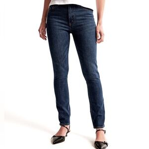 Abercrombie & Fitch Skinny jeans Dark wash Hidden button fly Mid rise Women’s 28
